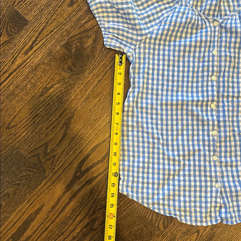 Old Navy blue and white gingham top - Picture 9 of 10